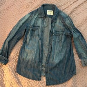 Denim Button-Up Shirt